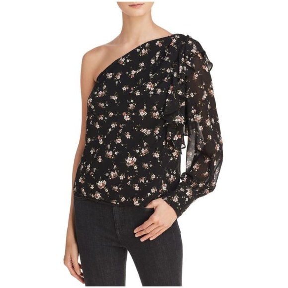 BARDOT Floral Printed One Shoulder Top - Picture 4 of 6